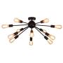12-Light Black Sputnik Chandelier Modern Semi Flush Mount Ceiling Light Fixture Dining Room Kitchen Island Living Room Bedroom Hallway Lighting 12-Light Black Sputnik Chandelier Modern Semi Flush Mount Ceiling Light Fixture Dining Room Kitchen Island Living Room Bedroom Hallway Lighting