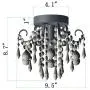 Q&S Mini Chandelier Crystal Ceiling Light ,Small Flush Mount Chandelier,Entryway Bedroom Barthroom Hallway Gold Light Fixture