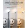LED Floor Lamps for Living Room, Tall Torchiere Floor Lamps, Stepless Dimmable Modern Pole Reading Standing Lamp with Remote & Touch Control for Offices Bedroom （Black)