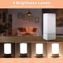Table Bedside Lamp Touch Sensor - Dimmable USB Charging Port Warm Light LED Color Changing RGB Night Lamp for Bedrooms Office Hallways