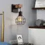 Lightess Black Wall Sconces, Vintage Cage Wall Mount Light Fixture Industrial Farmhouse Lighting for Living Room Kitchen, C71Y215
