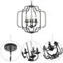 T&A Orb Black 6-Light Chandelier,Rustic Wrought Iron Large Chandelier Modern Farmhouse Hanging Light for Dining Room Foyer Kitchen T&A Orb Black 6-Light Chandelier,Rustic Wrought Iron Large Chandelier Modern Farmhouse Hanging Light for Dining Room Foyer Kitchen