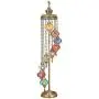 Demmex 2021 Turkish Moroccan Colorful Mosaic Multicolor Boho Floor Lamp for Living Room Bedroom Office (9 Shades - 6feet)