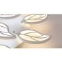 LITFAD 6-LED Leaf Design Dimmable Semi Flush Ceiling Light Nordic Style Acrylic Ceiling Flush Mount Modern Stepless Dimming Ceiling Lamp Pandent Light for Dinning Room Bedroom Living Room