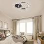 Ganeed Flush Mount Ceiling Light,37W 2 Rings Modern LED Ceiling Light Fixture,6500K White Light Metal Acrylic Ceiling Lamp for Living Room Bedroom Study