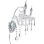 Samger Samger Luxurious 2 Arms K5 Crystal Glass Wall Light Silver Transparent Color for Living Room Bedroom Hallway Entry
