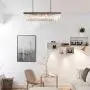 Moooni Industrial Rectangle Crystal Chandelier Vintage Rectangular Pendant Lighting Fixtrue for Dining Room Kitchen Island Farmhouse Dining Room Black 6 Lights L 47''x W 10'' x H 10''