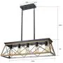 XIPUDA 5-Light Linear Pendant Light Fixture Kitchen Island Lighting Antique Industrial Metal Farmhouse Chandeliers (Walnut) XIPUDA 5-Light Linear Pendant Light Fixture Kitchen Island Lighting Antique Industrial Metal Farmhouse Chandeliers (Walnut)