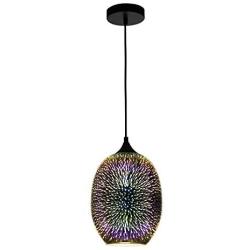 APBEAM 3D Pendant Lighting with Colorful Handcrafted Art Glass Hanging Light for Kitchen Island Dining Room Restaurant