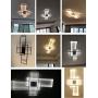 LED Ceiling Lamp Living Room 105Cm Design Ceiling Dimmable Lamp Modern Ceiling Lamps Acrylic - Panel Metal Lamp Dining Room Lamp 72W with Remote Control [Energy Class A]