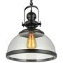 NIUYAO Industrial Nautical Transparent 12.2'' Wide Glass Pendant Lighting Vintage Chandelier Kitchen Dining Room Living Room Rustic Pendant Lamp Ceiling Hanging Lamp Fixture 454007