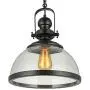NIUYAO Industrial Nautical Transparent 12.2'' Wide Glass Pendant Lighting Vintage Chandelier Kitchen Dining Room Living Room Rustic Pendant Lamp Ceiling Hanging Lamp Fixture 454007