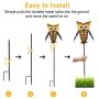 GolWof Solar Lantern Lights, Outdoor Hanging Lantern, Solar Garden Lights Owl Solar Light, Metal Decorative Waterproof Garden Lights for Walkway,Pathway,Yard,Lawn