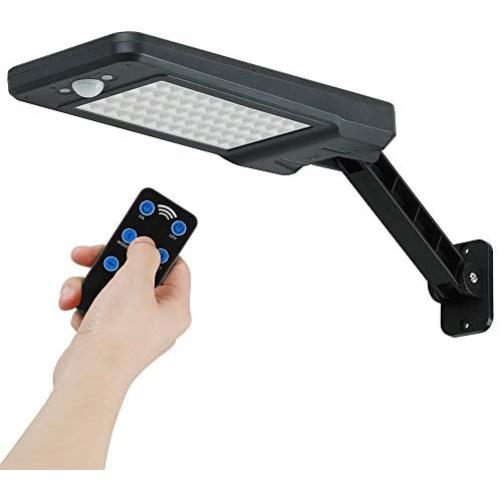 Sumaote Outdoor Solar Lights, 60 LEDs Solar Motion Sensor Wall Light Outdoor with Wireless Remote Control, IP65 Waterproof Adjustable Angle Spotlights for Front Door Yard Garden Garage Patio Deck