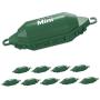 Twist and Seal Mini Holiday Light Cord Protector and Christmas Light Plug Cover - Green (10 pack)