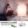 Touch Control Table Lamp, 3 Way Dimmable Modern USB Desk Lamp with 2 Fast Charging Ports and AC Outlet, Bedside Nightstand Lamp for Bedroom, Living Room, Office, ST64 6W 4000K LED Bulb Included Touch Control Table Lamp, 3 Way Dimmable Modern USB Desk Lamp with 2 Fast Charging Ports and AC Outlet, Bedside Nightstand Lamp for Bedroom, Living Room, Office, ST64 6W 4000K LED Bulb Included