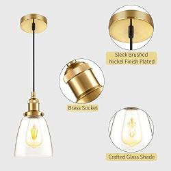 Furgle Mini Pendant Lighting, Swag Lights Fixtures Indoor Kitchen Island Living Room Bedroom, Antique Brass