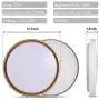 SHIGUANG LED Ceiling Light Fixture Modern Flush Mount Round 16.5 Inch 30W Dimmable 2110lm for Bedroom Living Room Kitchen Hallway,Warm White 3000K SHIGUANG LED Ceiling Light Fixture Modern Flush Mount Round 16.5 Inch 30W Dimmable 2110lm for Bedroom Living Room Kitchen Hallway,Warm White 3000K
