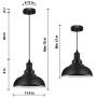 LOEHINLE Pendant Lighting Vintage Industrial Fixtures, Black Metal Chandelier Lights,Ceiling Lamp for Kitchen Home Island Dining Room Bedroom