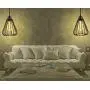 Industrial Plug in Pendant Light E26 Vintage Hanging Cage Pendant Lighting, Black Cage Pendant Light Fixture with On/Off Switch, Farmhouse Hanging Pendant Lights for Kitchen Dining Room Living Room