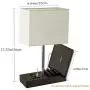 USB Table Lamp, Briever Multi-Functional Desk Lamp with 3 USB Charging Ports and Phone Charge Dock, Black Wood Charging Station and Organizer, Perfect Light for Bedroom,Guest Room,Living Room,Office USB Table Lamp, Briever Multi-Functional Desk Lamp with 3 USB Charging Ports and Phone Charge Dock, Black Wood Charging Station and Organizer, Perfect Light for Bedroom,Guest Room,Living Room,Office