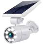 Solar Motion Lights Outdoor 9-Watt(110W Equ.) 1400-Lumen Aluminum Solar Spotlights Flood Security for Garden Driveway Garages Doorways Decks and Porches, 2-Year 100% Free Warranty Guarantee(White)