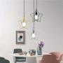 FL-63585 Black Pendant Lights, 1-Light Hanging Lamps, Wrought Iron Chandeliers, Adjustable Pendant Lamps for Boys Room, Baby Room, Children Room(Black)