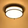 Berliget 12 Inch Modern 2 Lights Ceiling Lighting Metal Industrial Black Flush Mount Ceiling Light, Ceiling Light Fixture for Kitchen, Bedroom, Laundry, Living Room, Hallway