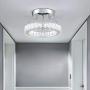 Maxax Semi-Flush Mount Crystal Chandelier Lighting LED Chandelier Ceiling Light for Hallway, Kitchen, Dining Room, Kids Room, Chrome Finish(Cool White)