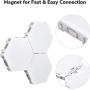 Hexagon LED Lights,Smart LED Light Panels Touch Control Wall Light Hexagonal Modular Light DIY Geometry Splicing Hex Light Honeycomb Hallway Night Light for Home Office Hotel Bar Festive Gift,6 Pack