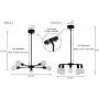XiNBEi Lighting 5 Light Chandeliers, Pendant Lighting with LED Bulbs, Matte Black Finish XB-C1211-5-MBK