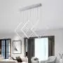 SUNMOO LED Modern Chandelier Pendant Lighting Dimmable Led Hanging Pendant Light for Dining Room Kitchen Bedroom Living Room 84W 6000K Cool Light (Silver) SUNMOO LED Modern Chandelier Pendant Lighting Dimmable Led Hanging Pendant Light for Dining Room Kitchen Bedroom Living Room 84W 6000K Cool Light (Silver)