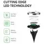 Sunco Lighting 12 Pack Solar Path Lights, Dusk-to-Dawn, 6000K Daylight Deluxe, Cross Spike Stake for Easy in Ground Install, Solar Powered LED Landscape Lighting - RoHS/CE