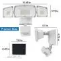 Gelpal LED Solar Security Motion Sensor Outdoor Lights with 3 Adjustable Heads Ultra Bright 1600LM 6500K and IP65 Waterproof Flood Lights for Garden, Backyard, Pathway, Garage & Patio(White) Gelpal LED Solar Security Motion Sensor Outdoor Lights with 3 Adjustable Heads Ultra Bright 1600LM 6500K and IP65 Waterproof Flood Lights for Garden, Backyard, Pathway, Garage & Patio(White)