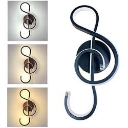 Temgin LED Wall Sconces Lighting 20W Acrylic Wall Lights Multicolor Wall Lamp Fixture Indoor Modern for Bedroom Hallway Living Room Black