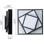 Modern Black Ceiling Lighting Fixture, 30W Flush Mount Black 6500K (Cool White) Square Classic Modern Metal LED Square Ceiling Lamp for Living Room Kitchen Dining Room