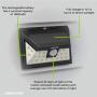 Mr Beams Solar Wedge Plus 24 LED Security Outdoor Motion Sensor Wall Light, 2 pack, Black, 2 Count