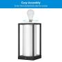 DEWENWILS Dimmable Table Lamp, Touch Control Bedside Lamp with 2.1A USB Port, LED Dimmable Bulb Included, Fabric Shade, Black Metal Finish, Modern Nightstand Lamp for Living Room, Bedroom