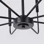 Wellmet Matte Black Farmhouse Chandeliers, 8-Light Classic Candle Ceiling Hanging Light Fixture Rustic Pendant Lighting for Kitchen Island, Dining Room, Living Room, 26''D