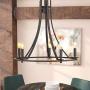 Emliviar Modern Farmhouse Dining Room Chandelier, 5-Light Kitchen Pendant Light in Oil Rubbed Bronze Finish, 010-5 ORB