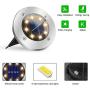 Solar Lights Outdoor, 8 LEDs Solar Ground Lights, Garden Lights Solar Powered Waterproof Solar Landscape Lights for Deck Lawn Pathway Yard Driveway Walkway(Warm White, 10-Pack)