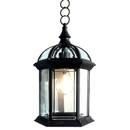 eTopLighting Contemporary Collection Exterior Outdoor Pendant Hanging Lantern with Beveled Clear Glass APL1023