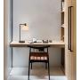 XiNBEi Lighting Table Lamp USB Desk Lamp with Fabric Shade, Modern Bedside Iron Lamp Dark Bronze Finish for Bedroom Living Room & Office XB-TL1230-DB