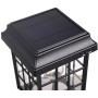 Kemeco ST4329Q-A LED Cast Aluminum Solar Post Light Cap Light Patio Lighting for Outdoor Garden Post Pole Mount Deck