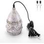 LBTSMUK White Crystal Swag Lights with 16 Plug-in FT Cord & On/ Off Dimmer Switch, Metal Hanging Pendant Light, Rustic Hanging Lamps for Kitchen Island Living Room Hallway