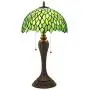 Tiffany Style Table Lamp Green Wisteria Stained Glass Lampshade W12H22 Inch S523 WERFACTORY Lamps Lover Friends Kids Bedroom Living Room Office Study Desk Lighting Art Crafts Gifts Antique Resin Base