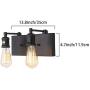 PUUPA 2 Lights Bathroom Vanity Light, Modern Industrial Black Wall Sconce for Bedroom Living Room Hallway Kitchen