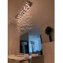 Moooni Modern Rectangular Bubble Chandelier Lighting Pendent Ceiling Light Fixture Glass Bubble Chandelier Lighting for Dining Rooms Living Rooms Staircase L55'' x W11.8'' x H47''
