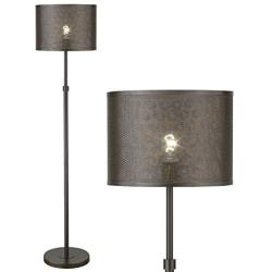 Industrial Metal Floor Lamp, LMS Bozeman Bronze Standing Lamp, 60''(5ft) Tall Contemporary Floor Lamp, Reading Lamp for Bedroom, Living Room, Dining Room, LMS-032