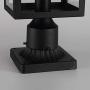 Smeike Outdoor Post Light Fixtures, 1-Light Exterior Post Light Fixtures, Outdoor Post Lantern with 3-Inch Pier Mount Base, Black Finish with Clear Glass